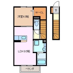 カーサ絆　Ⅰ棟の物件間取画像